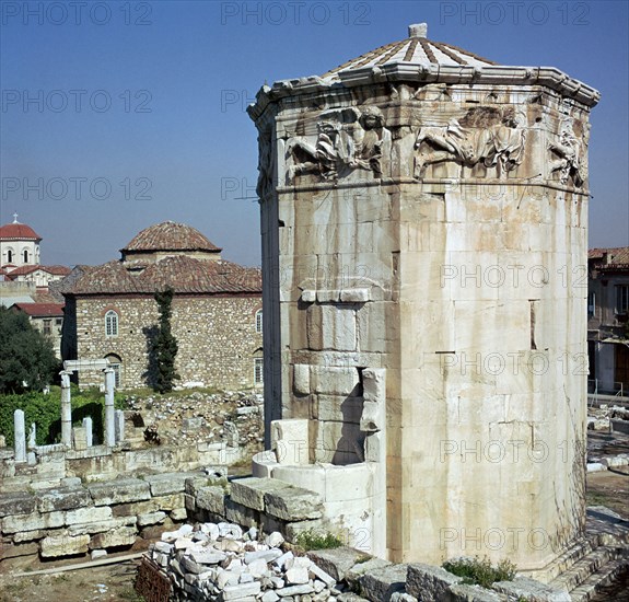 The tower of the winds in Athens, 1st century. Artist: Unknown