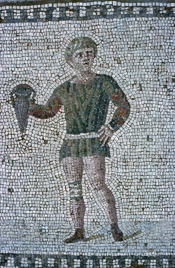 Floor mosaic from a Roman villa. Artist: Unknown