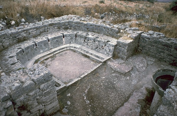 Public latrines and wash basin in Dougga, 2nd century BC. Artist: Unknown