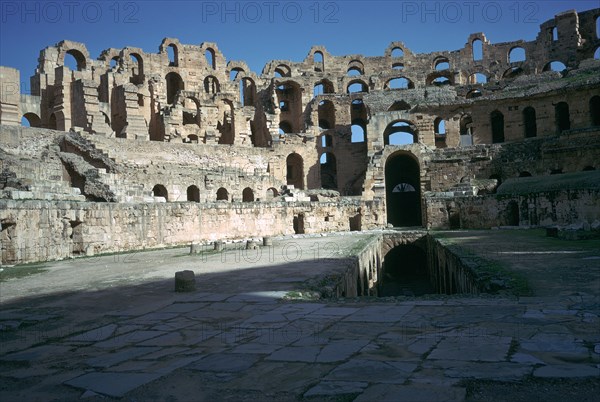 Interior of a Roman colosseum, 3rd century. Artist: Unknown