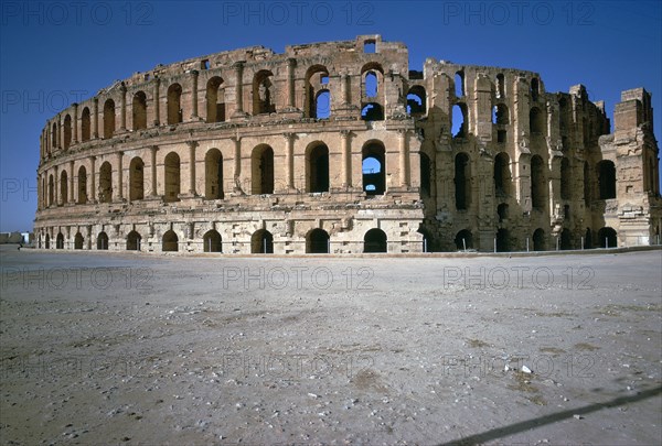 Exterior of a Roman Colosseum, 3rd century. Artist: Unknown