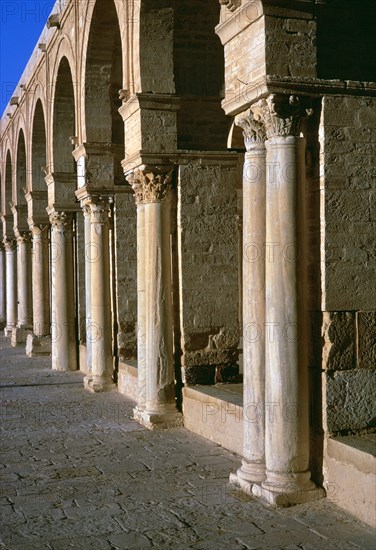 Arcade in the courtyard of the Great Mosque of Kairoun, 7th century. Artist: Unknown