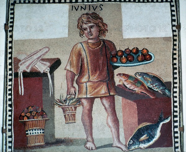 Roman mosaic of a kitchen, 1st century. Artist: Unknown