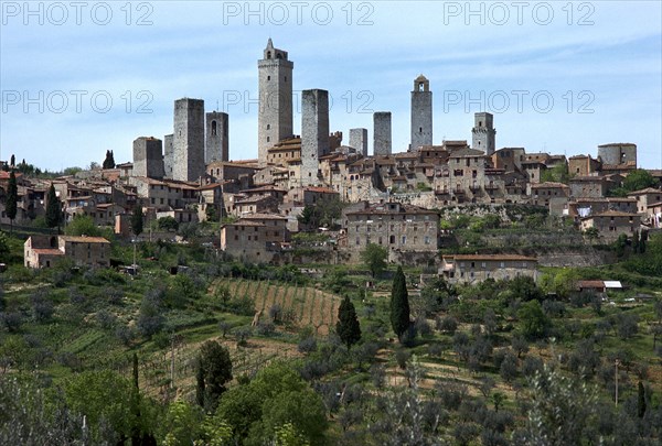 San Gimignano in Italy, 14th-15th century. Artist: Unknown