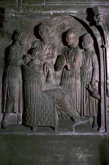 Roman relief of women having their hair dressed, 3rd century. Artist: Unknown