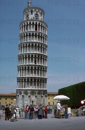 The leaning tower of Pisa, 12th century. Artist: Unknown