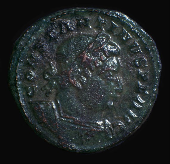 Bronze coin of Constantine, 4th century. Artist: Unknown