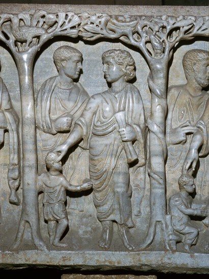 Detail of early Christian sarcophagus. Artist: Unknown