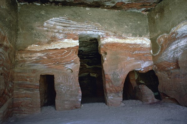 Interior of a Nabatean Monument. Artist: Unknown