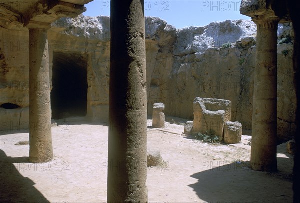 Rock-cut tombs in Nea Paphos, 4th century BC. Artist: Unknown