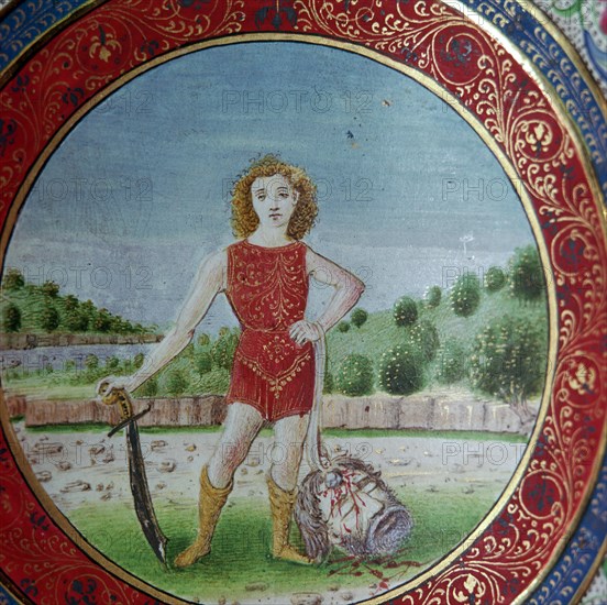 Dish showing David with Goliath's Head. Artist: Unknown