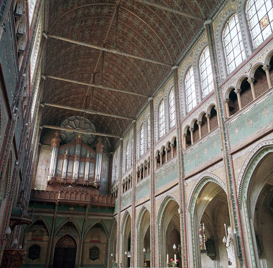 Interior of the Church of St Aighan, 16th century. Artist: Unknown