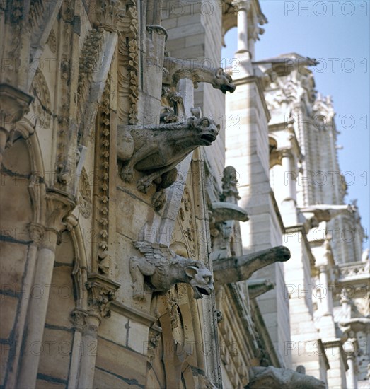 Detail of the north side of Notre Dame, 12th century. Artist: Unknown