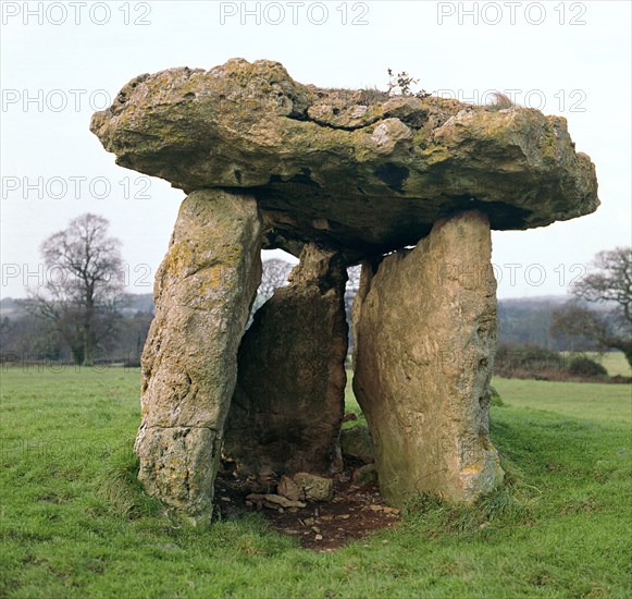 Neolithic burial chamber at St Lythans, 5th millennium BC. Artist: Unknown