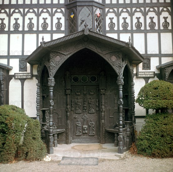 Timber-framed black and white house, 18th century. Artist: Unknown