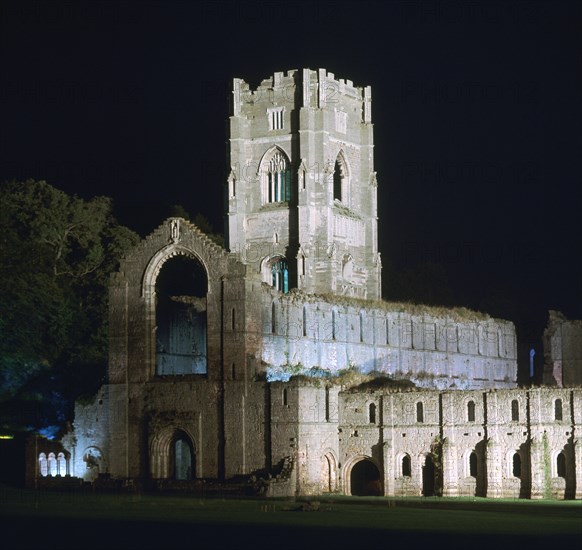 Fountains Abbey, illuminated, 12th century. Artist: Unknown