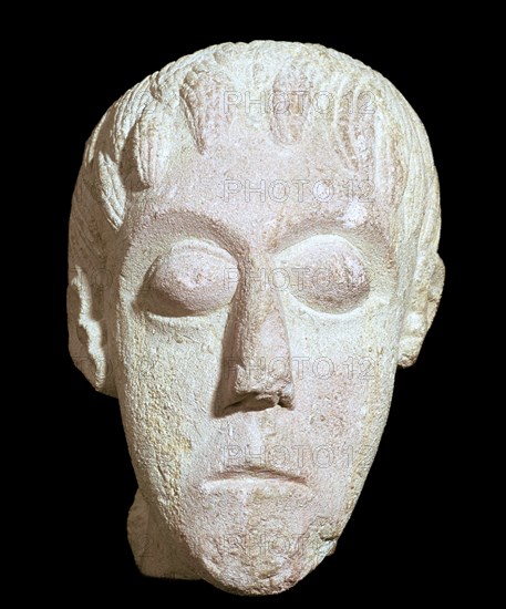 Stone head. Artist: Unknown