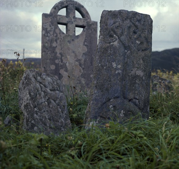 Early Christian cross-slab, 7th century. Artist: Unknown