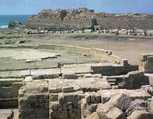 Remains of the Roman town of Caesarea, 1st century. Artist: Unknown