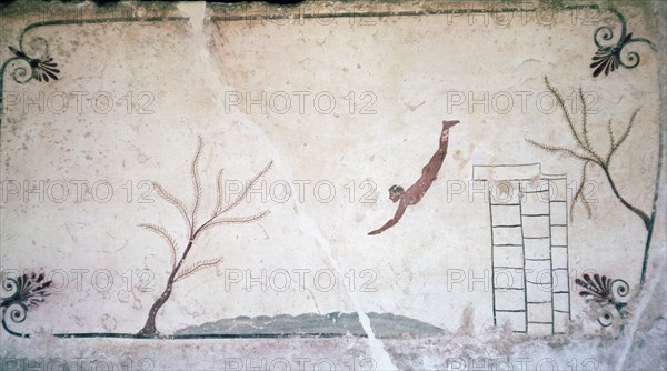 Greek Tomb Painting, 5th century BC. Artist: Unknown