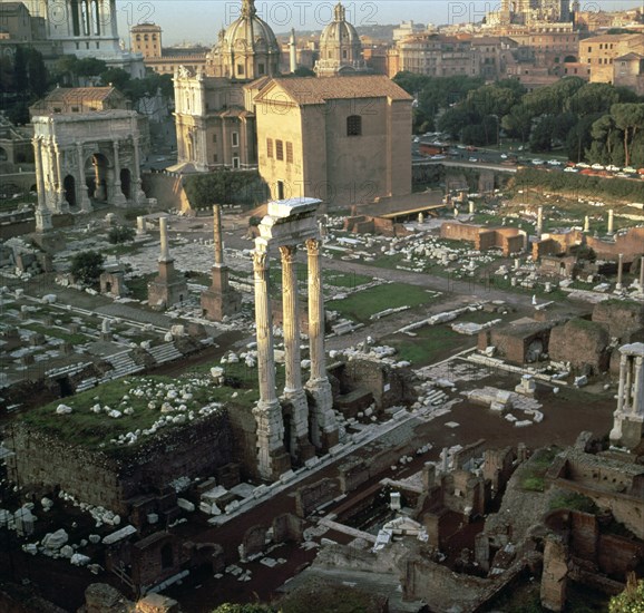 Roman forum seen from the Palatine hill, 5th century BC. Artist: Unknown