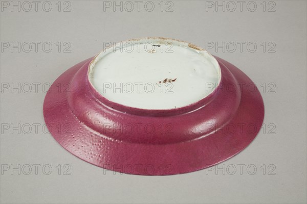 European copy of Ruby-backed eggshell famille-rose seven bordered dish, 20th century. Artist: Unknown.