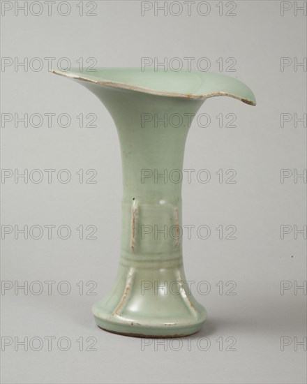 Longquan celadon gu vase, 12th century. Artist: Unknown.