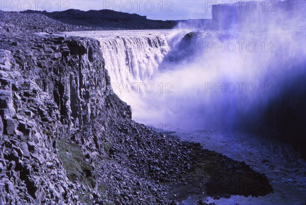 Dettifoss from NE, Iceland, 20th century. Artist: CM Dixon.