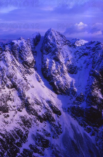 Sgurr Alasdair, in the Cuillins from Skon Dearg, Isle of Skye, Scotland, 20th century.  Artist: CM Dixon.