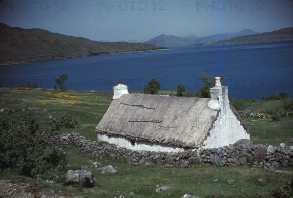 Old Crofters Cottage, near Broadford, looking North, Isle of Skye, Scotland, 20th century. Artist: CM Dixon.