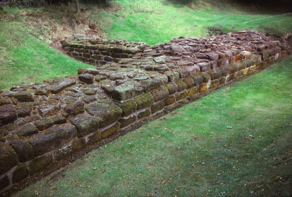 Wall of Roman Town, Aldborough, Yorkshire, 20th century. Artist: CM Dixon.