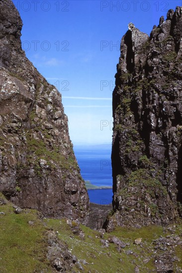 Basalt rocks in Quirang, Isle fo Skye, Scotland, 20th century. Artist: CM Dixon.