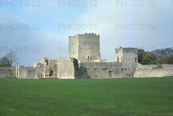 Portchester Castle, Hampshire, England, 20th century. Artist: CM Dixon.