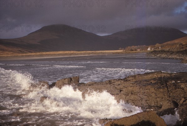 Loch Brittle in winter, Isle of Skye, Scotland, 20th century. Artist: CM Dixon.