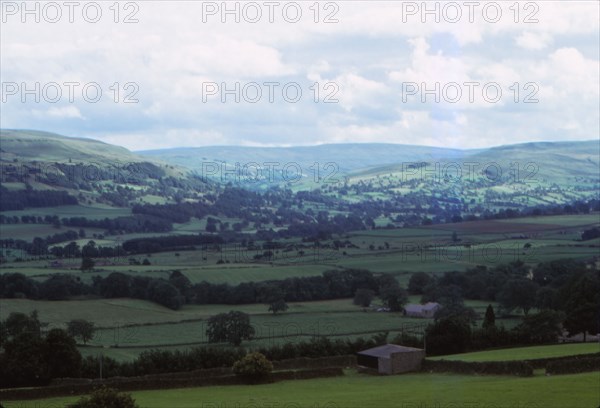 View over Wensleydale from Castle Bolton, Yorkshire, 20th century. Artist: CM Dixon.