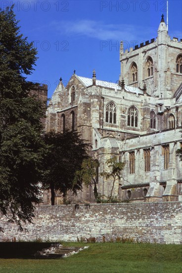 Ripon Cathedral from South East, Ripon, Yorkshire, 20th century. Artist: CM Dixon.