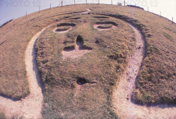 Cerne Abbas Giant, Dorset, 20th century. Artist: CM Dixon.