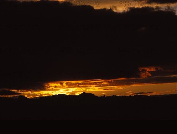 Midnight sky at Herdubreidarlindir in Summer, Iceland, 20th century. Artist: CM Dixon.