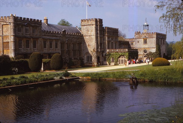 South Front of Forde Abbey, and Long Pond,  Dorset, 20th century.  Artist: CM Dixon.