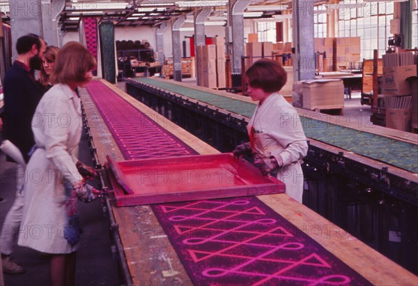 Screen-Printing Wallpaper by Hand at Sandersons, London, c1960s. Artist: Sandersons.