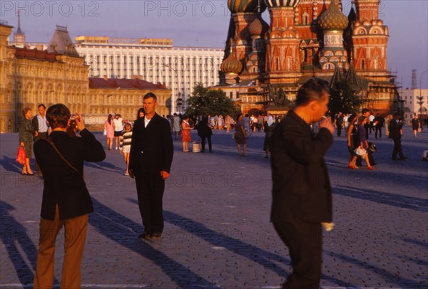 Red Square near St. Basils. Moscow in evening light, c1970s.  Artist: CM Dixon.