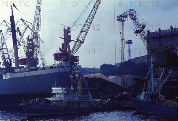 Odessa Harbour, Ukraine, 20th century. Artist: CM Dixon.