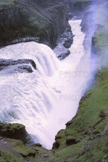 Gullfoss, Iceland, 20th century. Artist: CM Dixon.