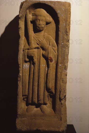 Relief figure of St Magnus from Kirkwall Cathedral, Orkney. (20th century). Artist: CM Dixon.