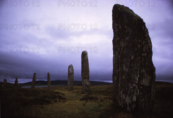 Ring of Brodgar, Megalithic Stone Circle, c. 3rd millennium BC, Stenness, Orkney, 20th century. Artist: CM Dixon.