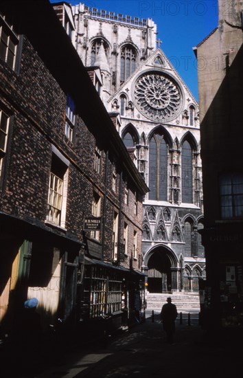 The Shambles and York Minister, York, 1958. Artist: CM Dixon.