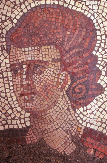 Byzantine Floor Mosaic in the Great Palace, Istanbul, 565 - 578 AD, (20th century). Artist: Unknown.