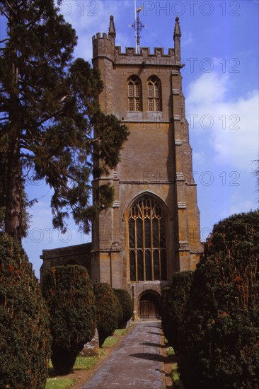Church of All Saints, Martock, Somerset, 20th century. Artist: CM Dixon.