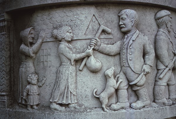 Waggoners Memorial, Sledmere, East Yorkshire, England, 20th century.Home to go to War. Artist: Unknown.