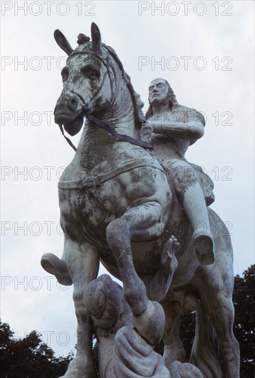 Equestrian Statue of John Sobieski trampling a Turk, Newby Hall, North Yorkshire, 20th century. Artist: CM Dixon.